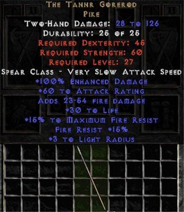 The Tannr Gorerod - +100% ED - Perfect - West Non-Ladder