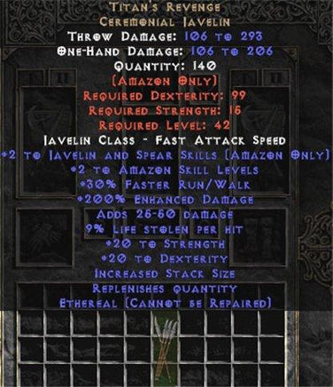 Titan's Revenge - Ethereal - 200/9 - Perfect - Europe Non-Ladder
