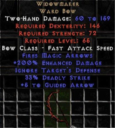 Widowmaker - 200% ED, +5 Guided Arrow - Perfect - East HC Ladder