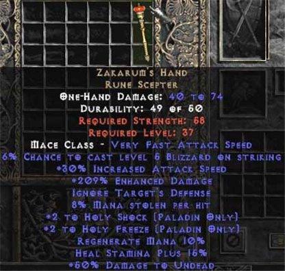 Zakarum Hand - East HC Ladder