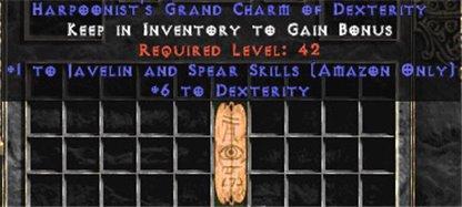 Amazon Javelin & Spear Skills w/ 6 Dex GC - Europe Non-Ladder