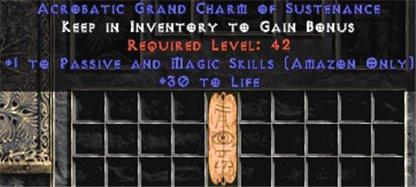 Amazon Passive & Magic Skills w/ 30 Life GC - Europe Non-Ladder
