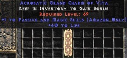 Amazon Passive & Magic Skills w/ 40 Life GC - Europe Non-Ladder