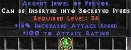 100 Attack Rating / 15% IAS Jewel - West Non-Ladder