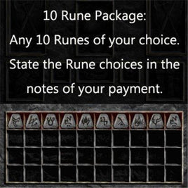 2. Multiple Rune Package 10 x Any Runes - Europe Non-Ladder
