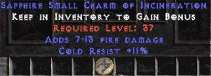 11 Resist Cold w/ 7-13 Fire Damage SC - West Non-Ladder