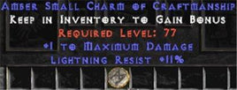 11 Resist Lightning w/ 1 Max Damage SC - West Non-Ladder