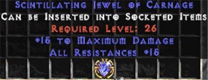 15 Resist All / 15 Max Damage Jewel - Europe Non-Ladder