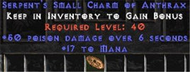 17 Mana w/ 50 Poison Damage SC - Perfect - Europe Non-Ladder