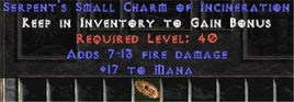 17 Mana w/ 7-13 Fire Damage SC - Perfect - East Non-Ladder