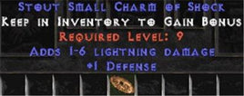 1 Defense w/ 1-6 Lightning Damage SC - East Non-Ladder