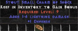 1 Defense w/ 1-6 Lightning Damage SC - West Non-Ladder