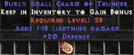 20 Defense w/ 1-18 Lightning Damage SC - Europe Non-Ladder