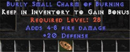 20 Defense w/ 4-8 Fire Damage SC - Europe Non-Ladder