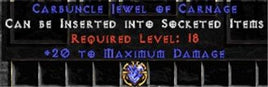 20 Max Damage Jewel - Europe Non-Ladder