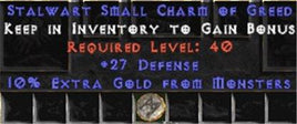 27-29 Defense w/ 10% Gold Find SC - Europe Non-Ladder