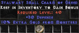 30 Defense w/ 10% Gold Find SC - Perfect - West Non-Ladder