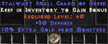 30 Defense w/ 10% Gold Find SC - Perfect - West Non-Ladder