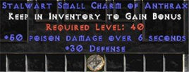 30 Defense w/ 50 Poison Damage SC - Perfect - West Non-Ladder