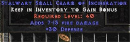 30 Defense w/ 7-13 Fire Damage SC - Perfect - West Non-Ladder