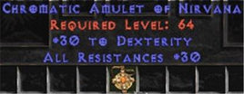 30 Resist All & 30 Dex - East Non-Ladder