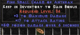 3 Max Damage w/ 17-19 AR & 50 Poison Damage SC - West Non-Ladder
