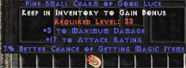 3 Max Damage w/ 17-19 AR & 7% MF SC - West Non-Ladder