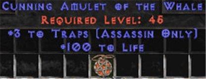 Assassin Amulet - 3 Traps & 100 Life - West Ladder