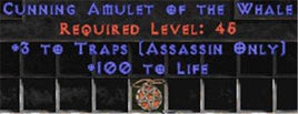 Assassin Amulet - 3 Traps & 100 Life - Europe Non-Ladder