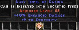 40% ED / 9 Dexterity Jewel - West Non-Ladder
