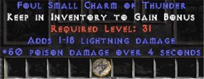 50 Poison Damage w/ 1-18 Lightning Damage SC - West Ladder