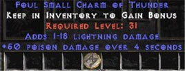 50 Poison Damage w/ 1-18 Lightning Damage SC - West Non-Ladder