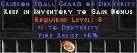 5 Resist Fire w/ 1 Dex SC - West Non-Ladder