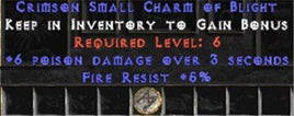 5 Resist Fire w/ 6 Poison Damage SC - West Non-Ladder
