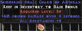 5 Resist All w/ 50 Poison Damage SC - Europe Non-Ladder