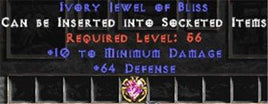 64 Defense / 10 Min Damage Jewel - Europe Non-Ladder