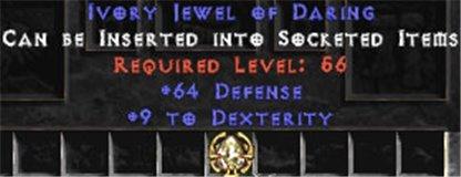 64 Defense / 9 Dexterity Jewel - East Ladder