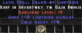 7 Resist Cold w/ 1-10 Lightning Damage SC - West Non-Ladder