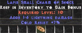 7 Resist Cold w/ 1-6 Lightning Damage SC - West Non-Ladder