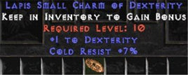 7 Resist Cold w/ 1 Dex SC - West Non-Ladder