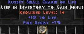 7 Resist Fire w/ 10 Life SC - West Non-Ladder