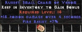 7 Resist Fire w/ 15 Poison Damage SC - West Non-Ladder