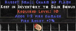 7 Resist Fire w/ 1-2 Fire Damage SC - Europe HC Ladder