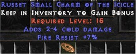 7 Resist Fire w/ 2-4 Cold Damage SC - West Ladder