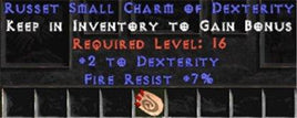 7 Resist Fire w/ 2 Dex SC - West Non-Ladder