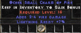 7 Resist Lightning w/ 2-4 Fire Damage SC - West Non-Ladder