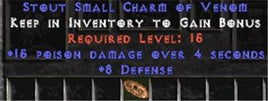 8 Defense w/ 15 Poison Damage SC - West Non-Ladder