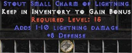 8 Defense w/ 1-10 Lightning Damage SC - West Non-Ladder