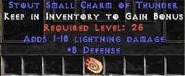 8 Defense w/ 1-18 Lightning Damage SC - West Ladder