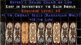 9 x Pack - Barbarian Combat Skills w/ 10-20 Life GC - West Non-Ladder